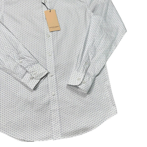 NWT Scotch & Soda Amsterdam Dress Shirt Sz 15.5 32/33 Geometric Blue Multi $180 - Picture 5 of 11